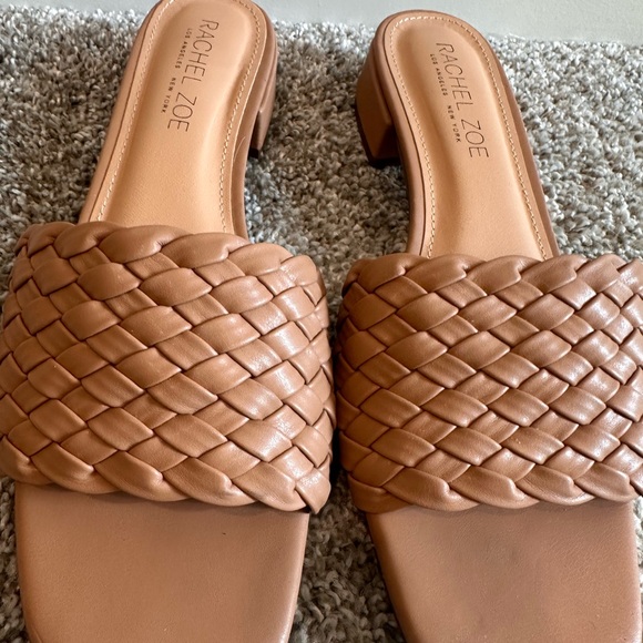 Rachel Zoe Women's Tan Woven Slide Sandals - Picture 6 of 6